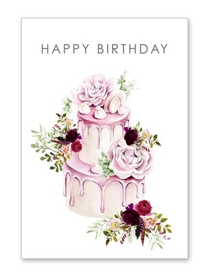 Happy Birthday Cake Folding Card