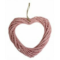 Willow Heart Wreath Pink