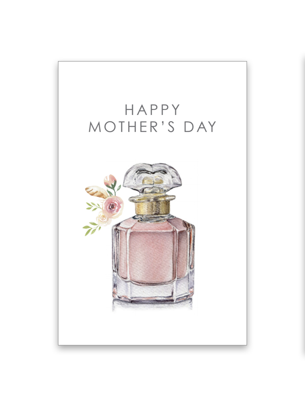 Happy Mothers Day with Perfume Bottle Folding Card