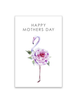 Happy Mothers Day Flamingo Folding Card