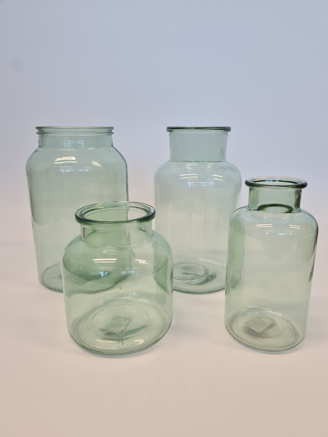 Hailey Glass Jars Green