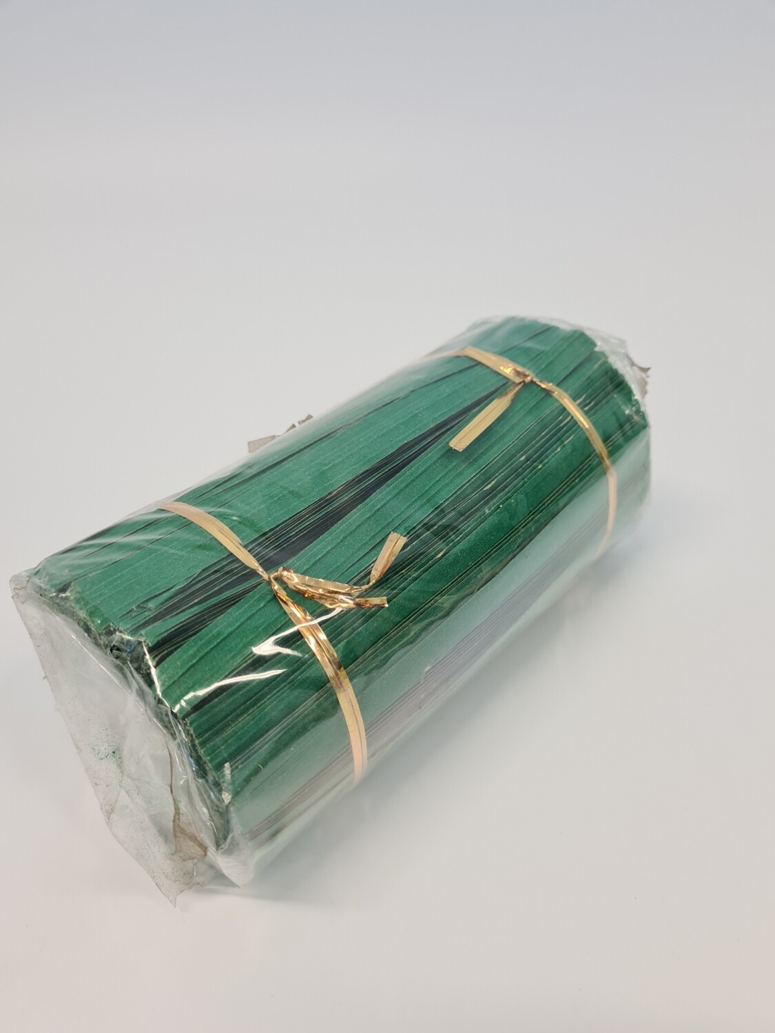 Wire Paper Covered Strips Green 15cm