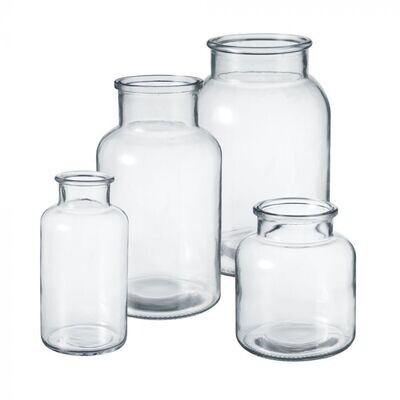 Hailey Glass Jars Clear