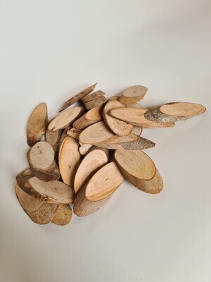 Wood Slices Natural Oval 5-7 cm