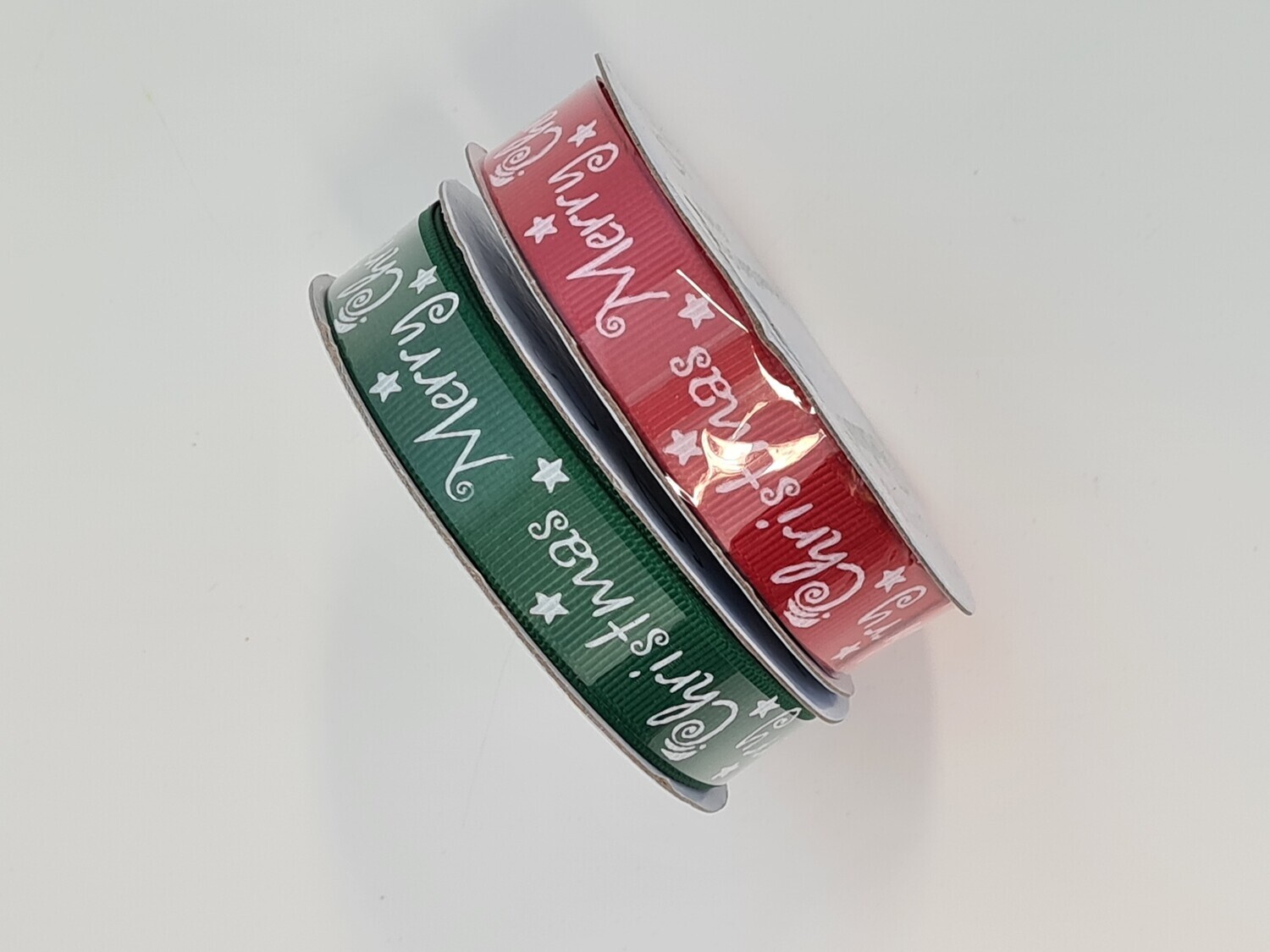 Grosgrain with White Merry Christmas Design