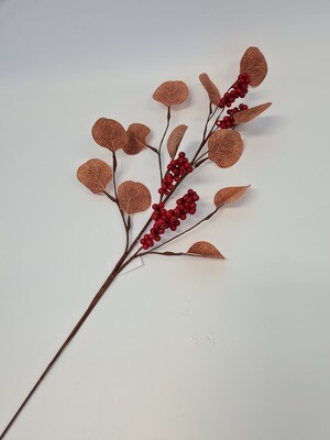 Spray with Berries and Leaves Brown