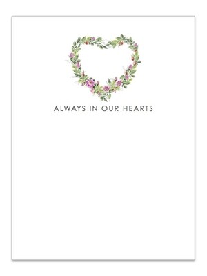 Always In Our Hearts with Heart Wreath Large