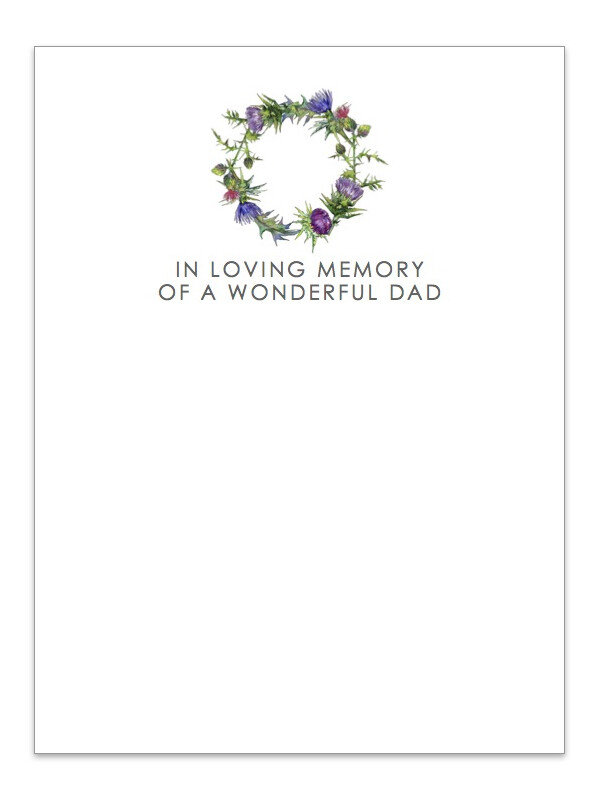 ILM Of A Wonderful Dad with Thistle Wreath Large