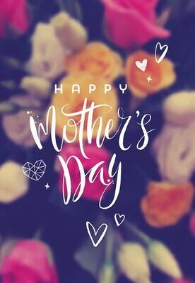 Happy Mothers Day with Blue Background