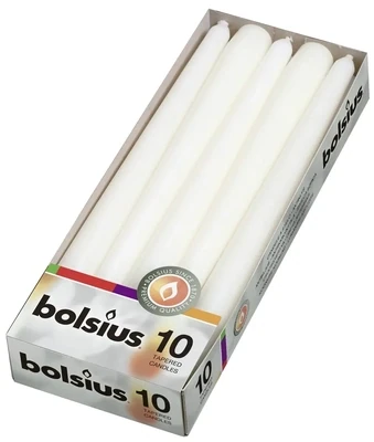 Tapered candles pack - 10 white