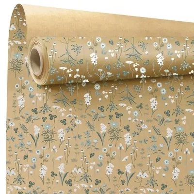Kraft paper Floral pattern