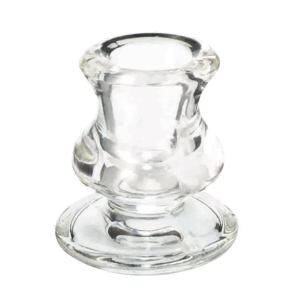 Glass candle stick holder