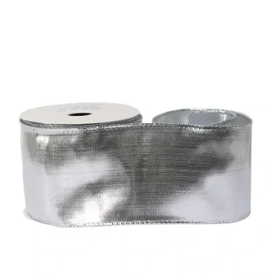 Metallic Ribbon wire edge silver