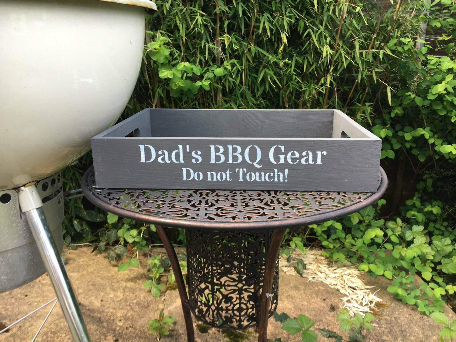 Dad's BBQ Gear Fathers Day gift decorative shabby chic wooden tray  Free UK P&P