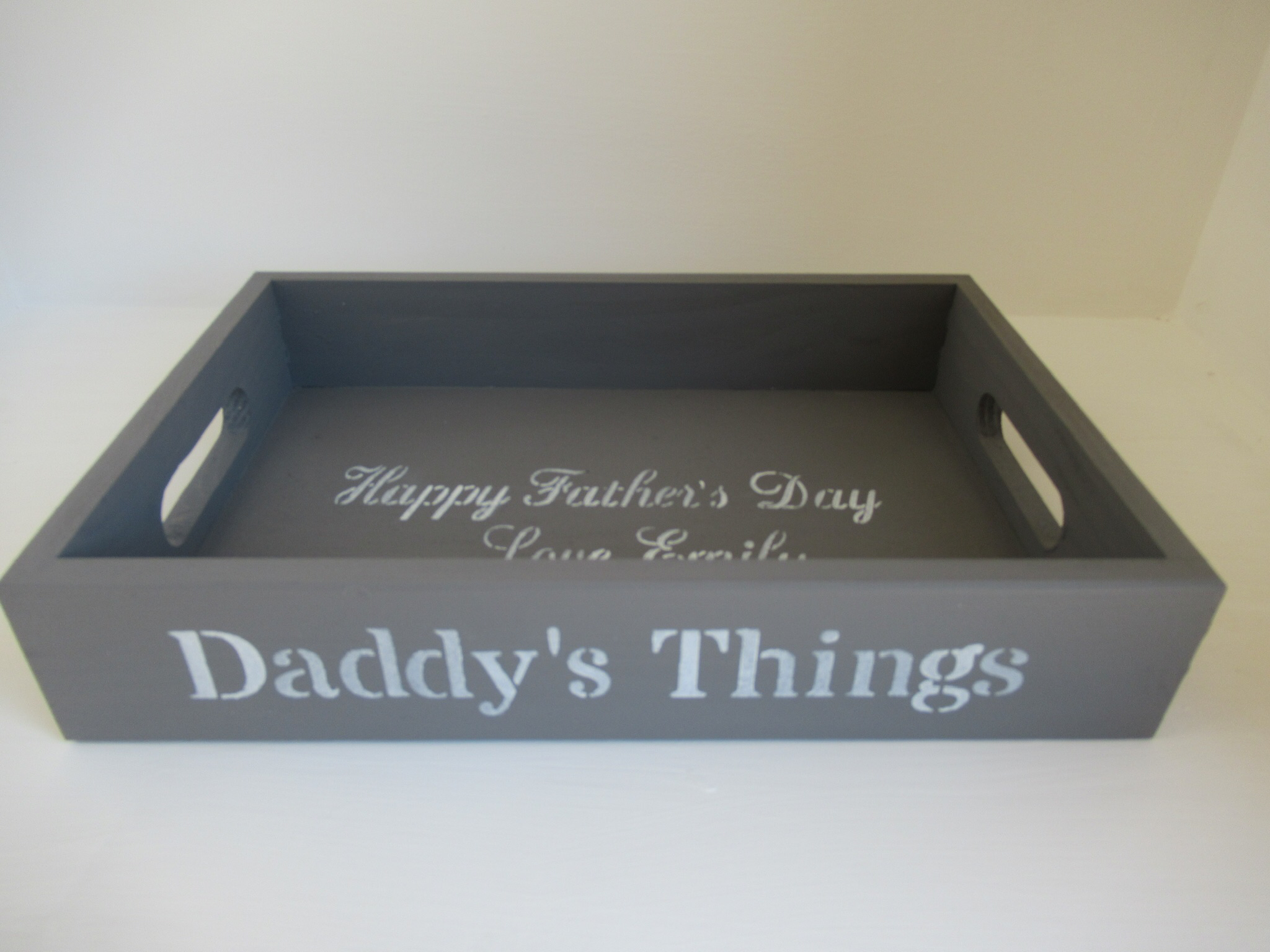 Grandad Grandpa Pops Gramps personalised tea tray BBQ tray drinks tray  Fathers Day gift decorative shabby chic wooden tray Free UK P&P