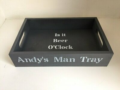 Dad's personalised Man Tray Fathers Day gift decorative shabby chic wooden tray  Free UK P&P