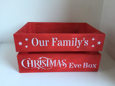 Small Red Christmas Eve Box Christmas Box Hamper crate