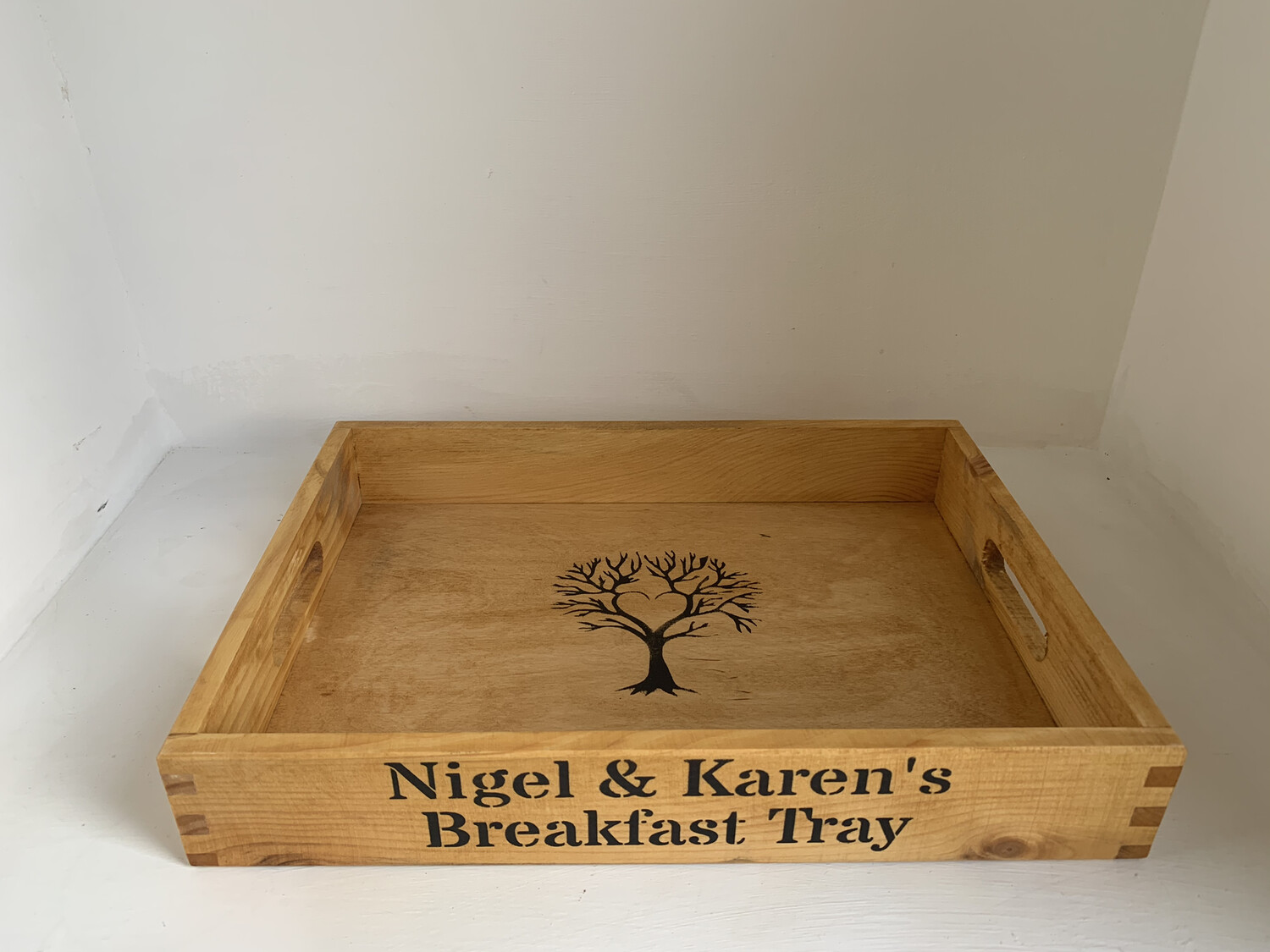 Personalised Breakfast at Tray decorative  shabby chic wooden tray  Free UK P&P