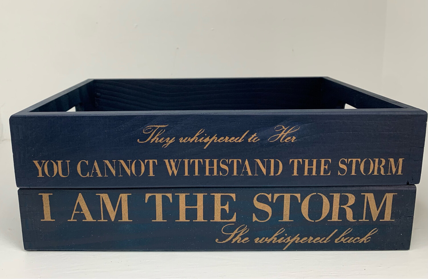I Am the Storm chic Set Of wooden trays  Free UK P&P