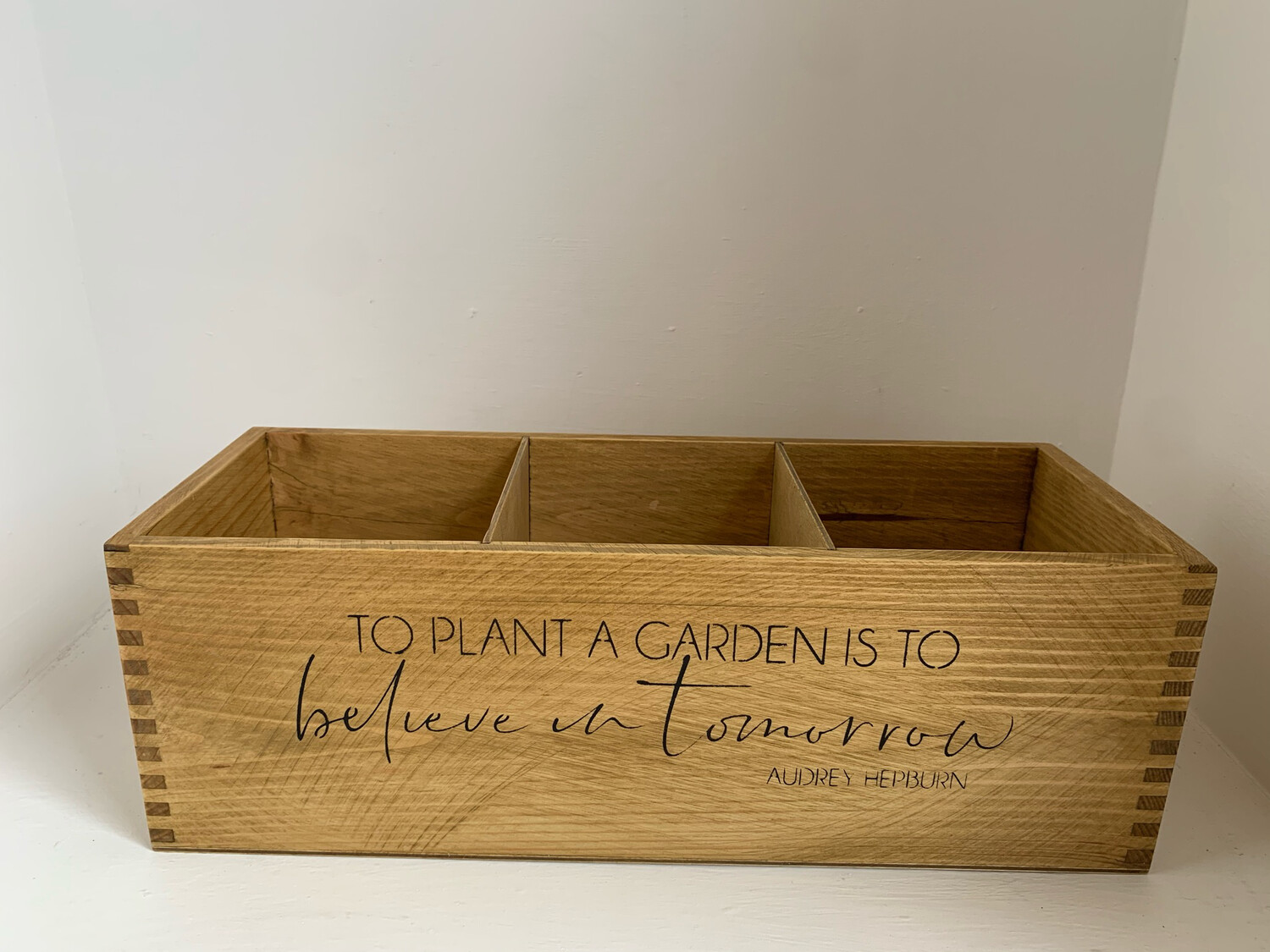 “To Plant A Garden ” Fresh Herb flower planter display window box personalised gift decorative shabby chic wooden box