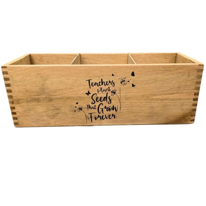Teacher Gifts Garden Herb flower planter display window box personalised gift decorative shabby chic wooden box