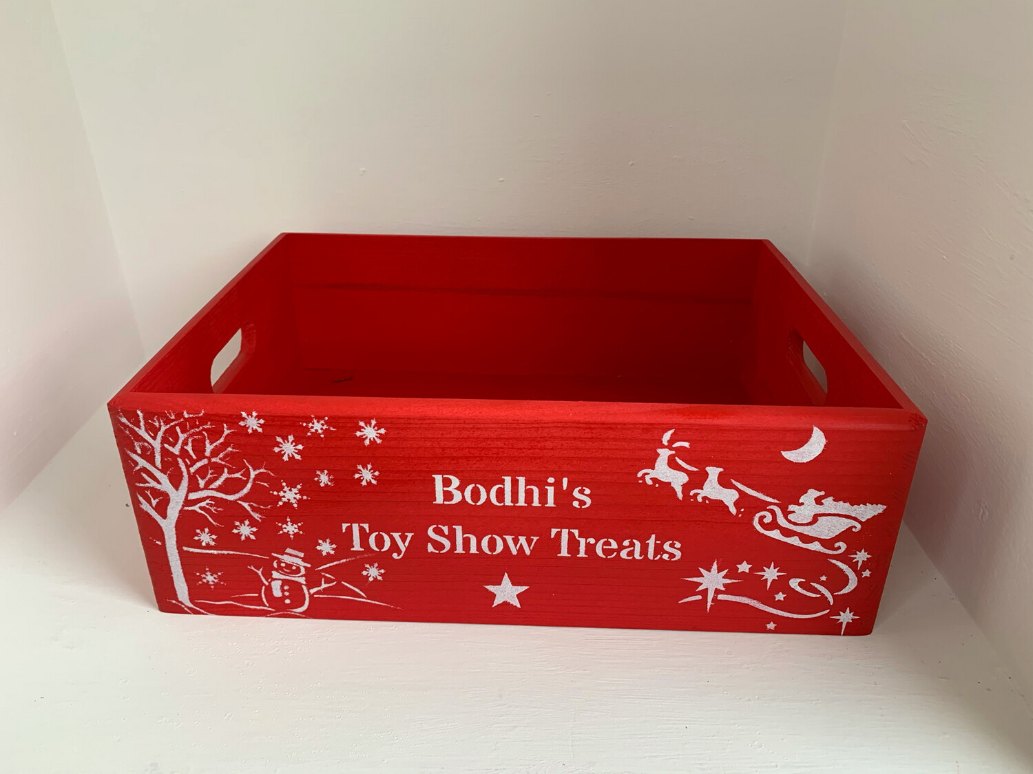 Medium Red Christmas Eve Box Christmas Box Hamper Box