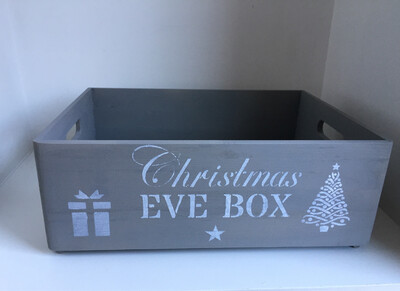 Medium Grey Christmas Eve Box Christmas Box Hamper Box