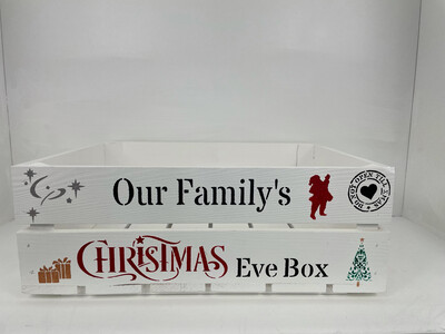 Medium White Christmas Eve Box Or Christmas Box Crate