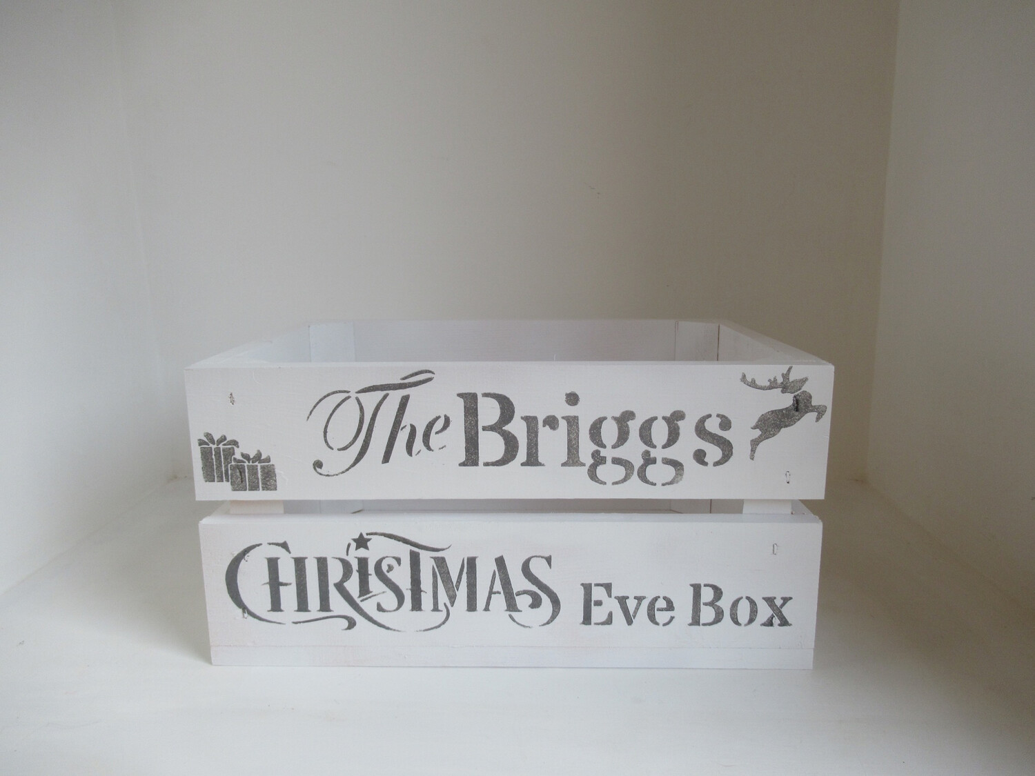 Small White Christmas Eve Box Christmas Box Hamper crate