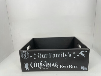 Medium Dark Grey Christmas Eve Box Christmas Box Christmas Hamper Box