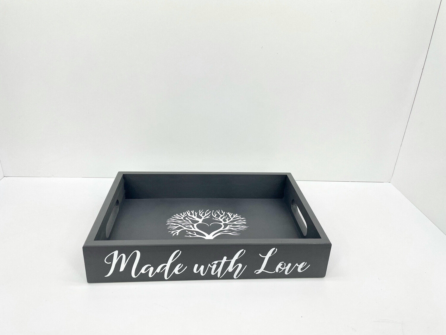 Made With Love  decorative  shabby chic wooden tray  Free UK P&P