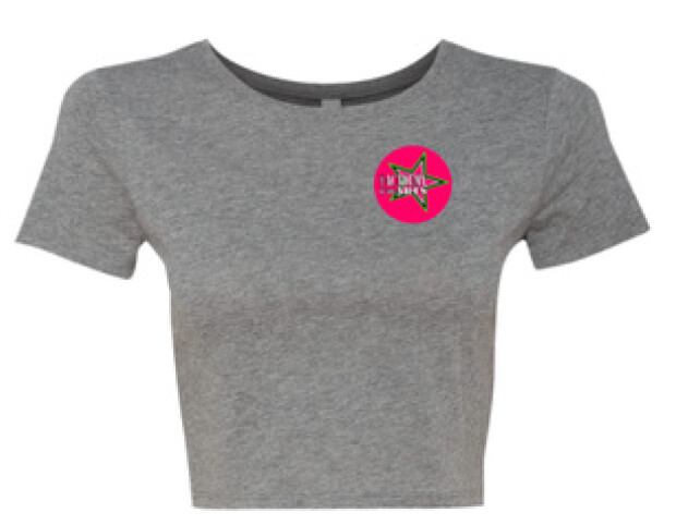 Cropped Fitted logo t-shirt