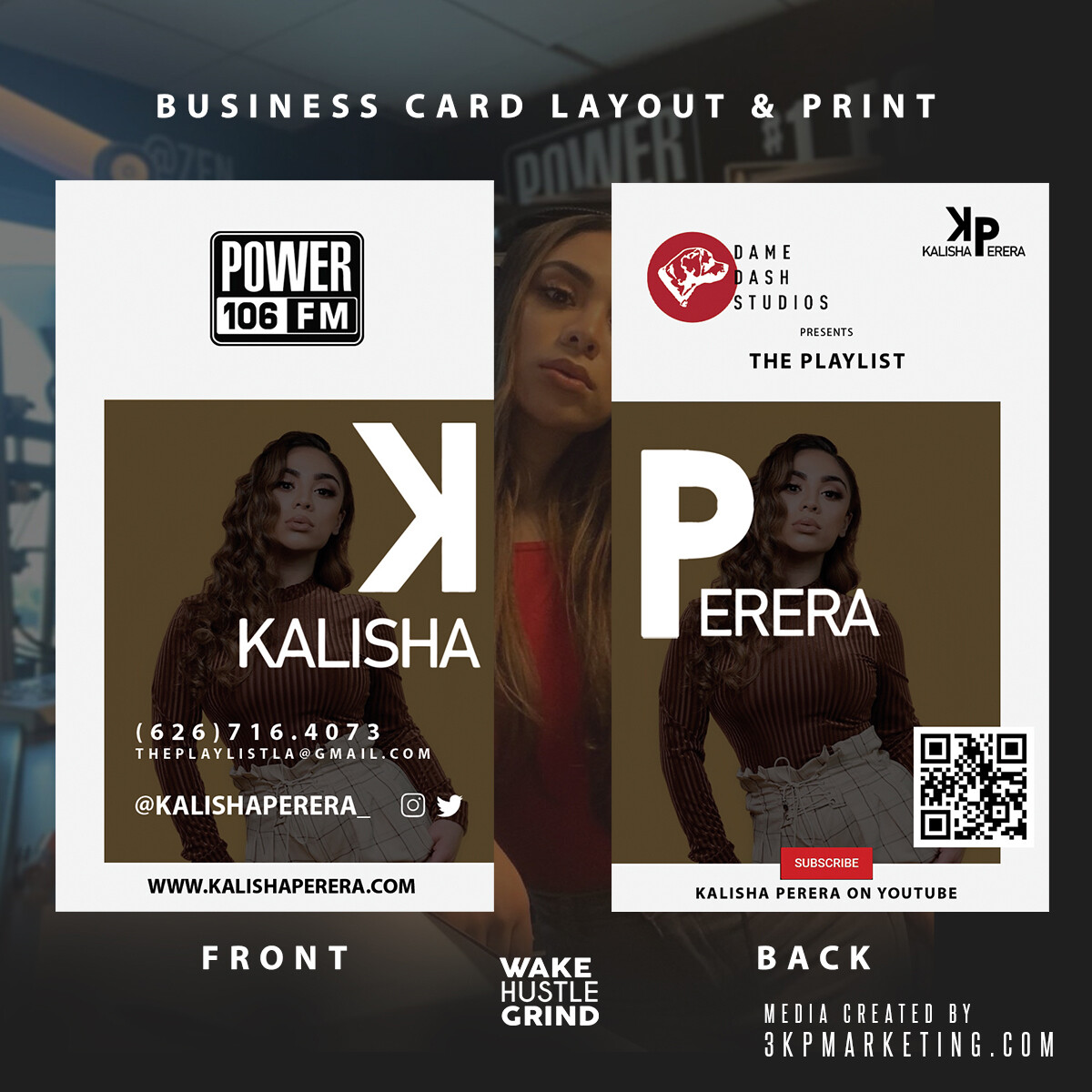 Print + Design 500 Business Cards 16pt Gloss