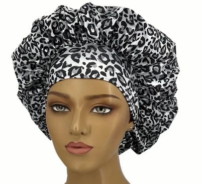 black and Gray Leopard bonnet