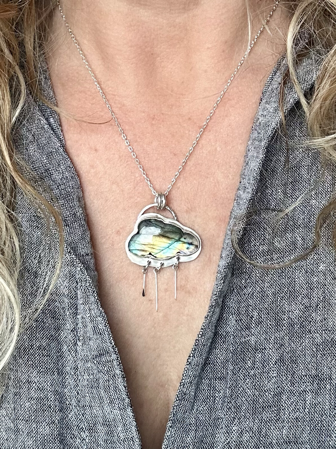 Labradorite Rain Cloud Pendant