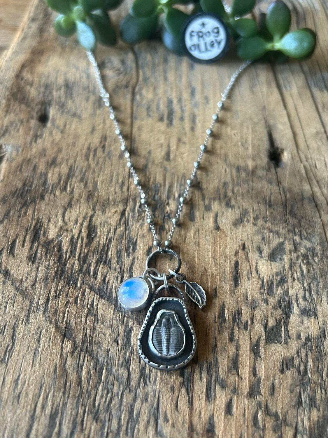 Trilobite &amp; Moonstone Necklace