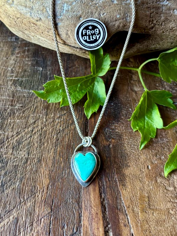 Turquoise Heart Pendant Necklace