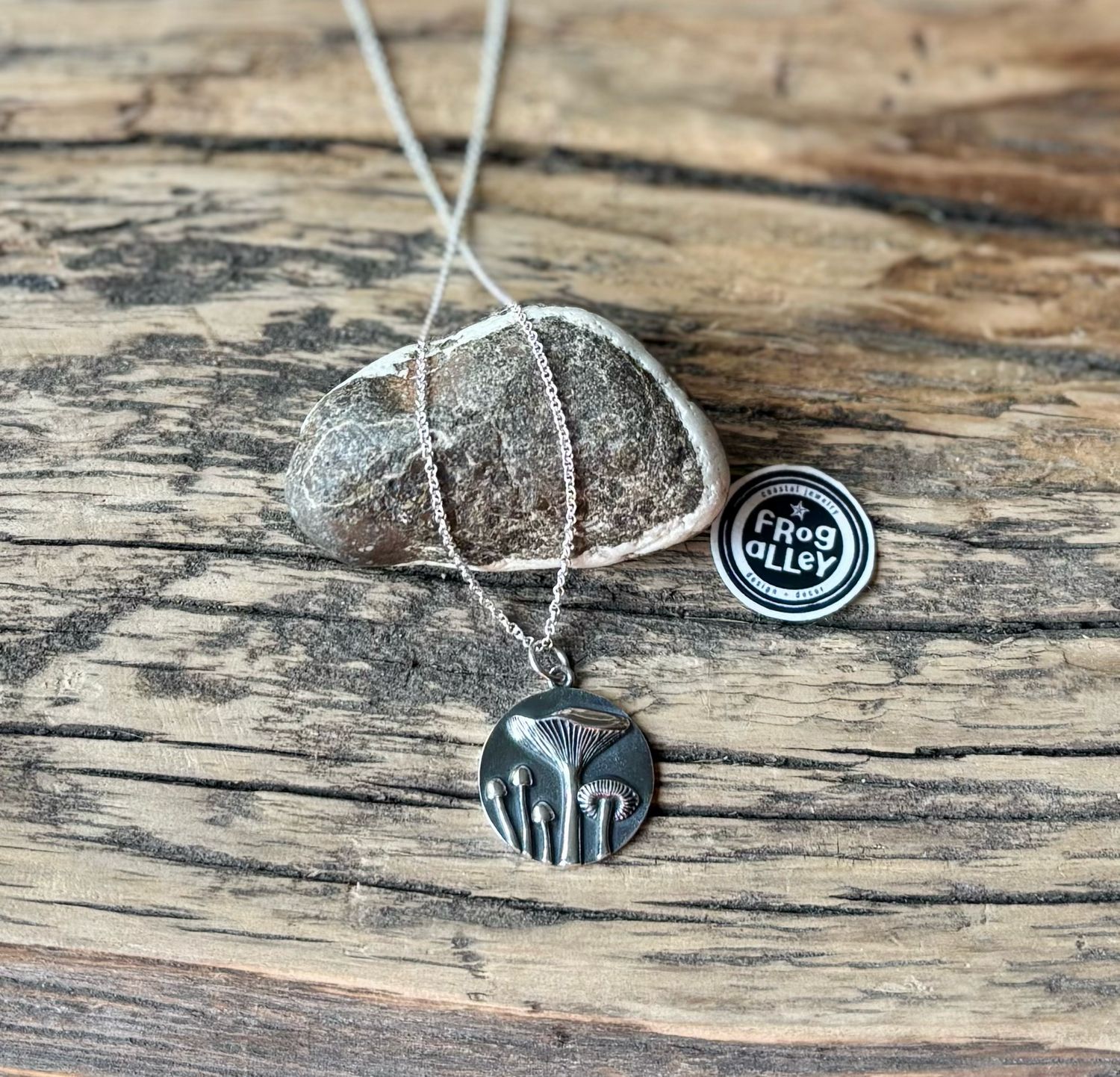 Five Mushrooms-Sterling Silver