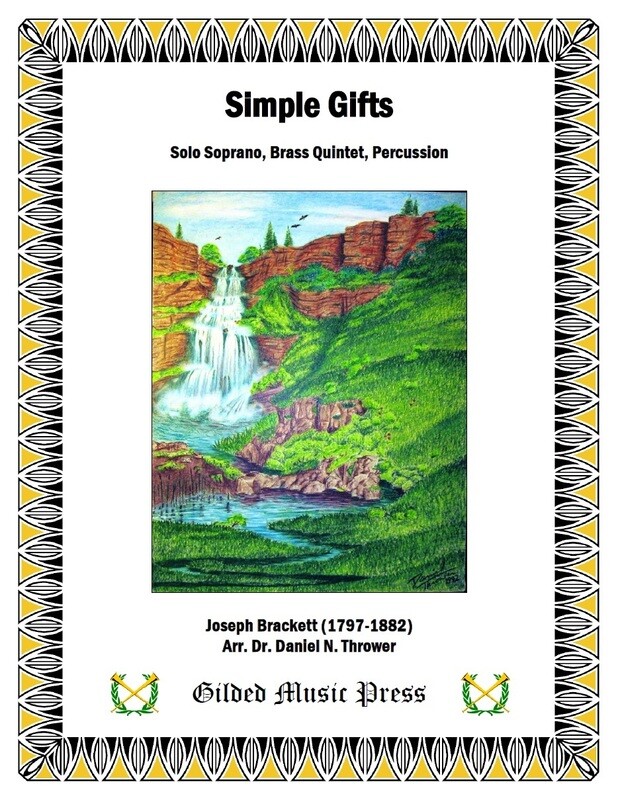 GMP 3024: Simple Gifts (Brass Quintet & Percussion), by Brackett, arr. Thrower)