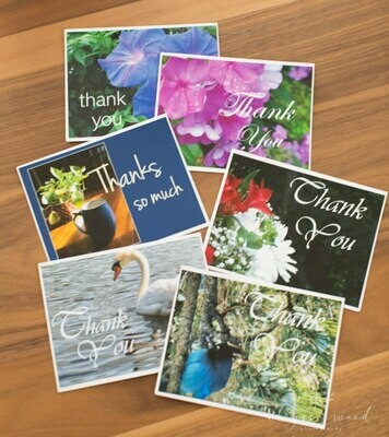 Set of Six Thank You Cards