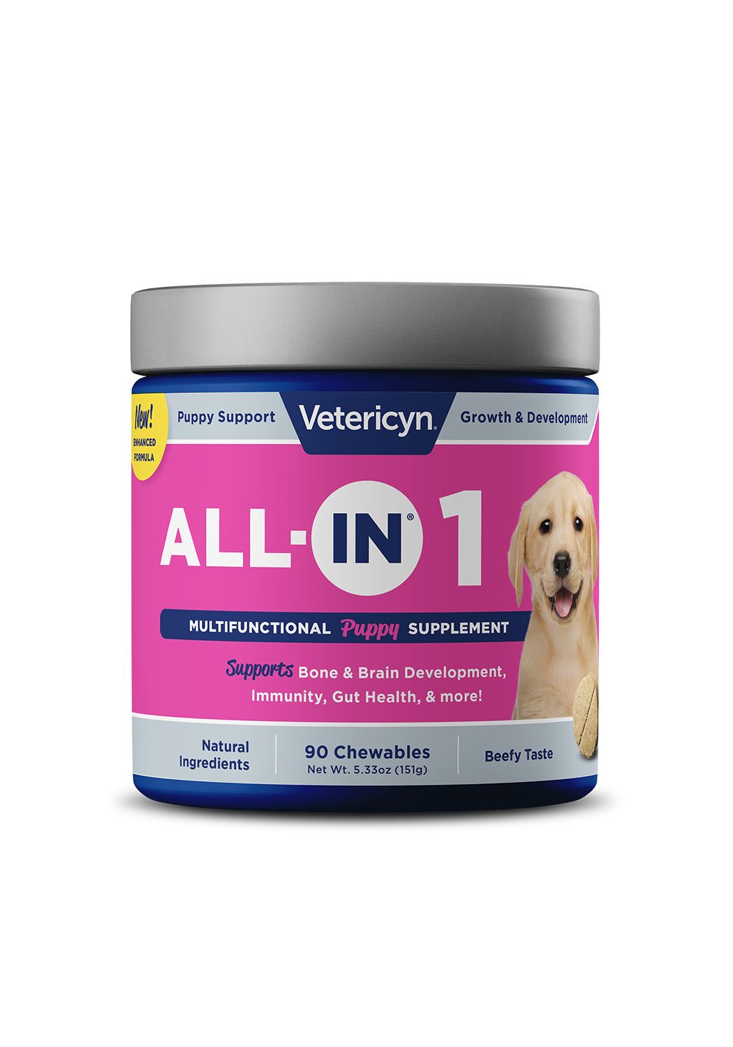 ALL-IN™ Hondensupplementen, Kies productsoort: 1710 - ALL-IN™ Puppy (90 tabletten)