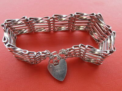 Padlock Silver Bangle