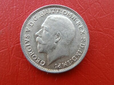 1918 Silver Threepence