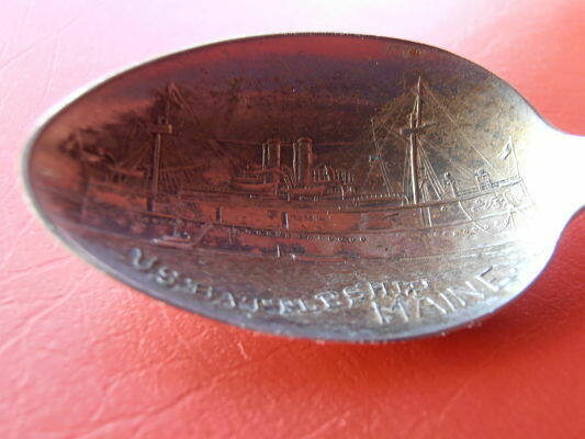 US Battleship Maine Teaspoon