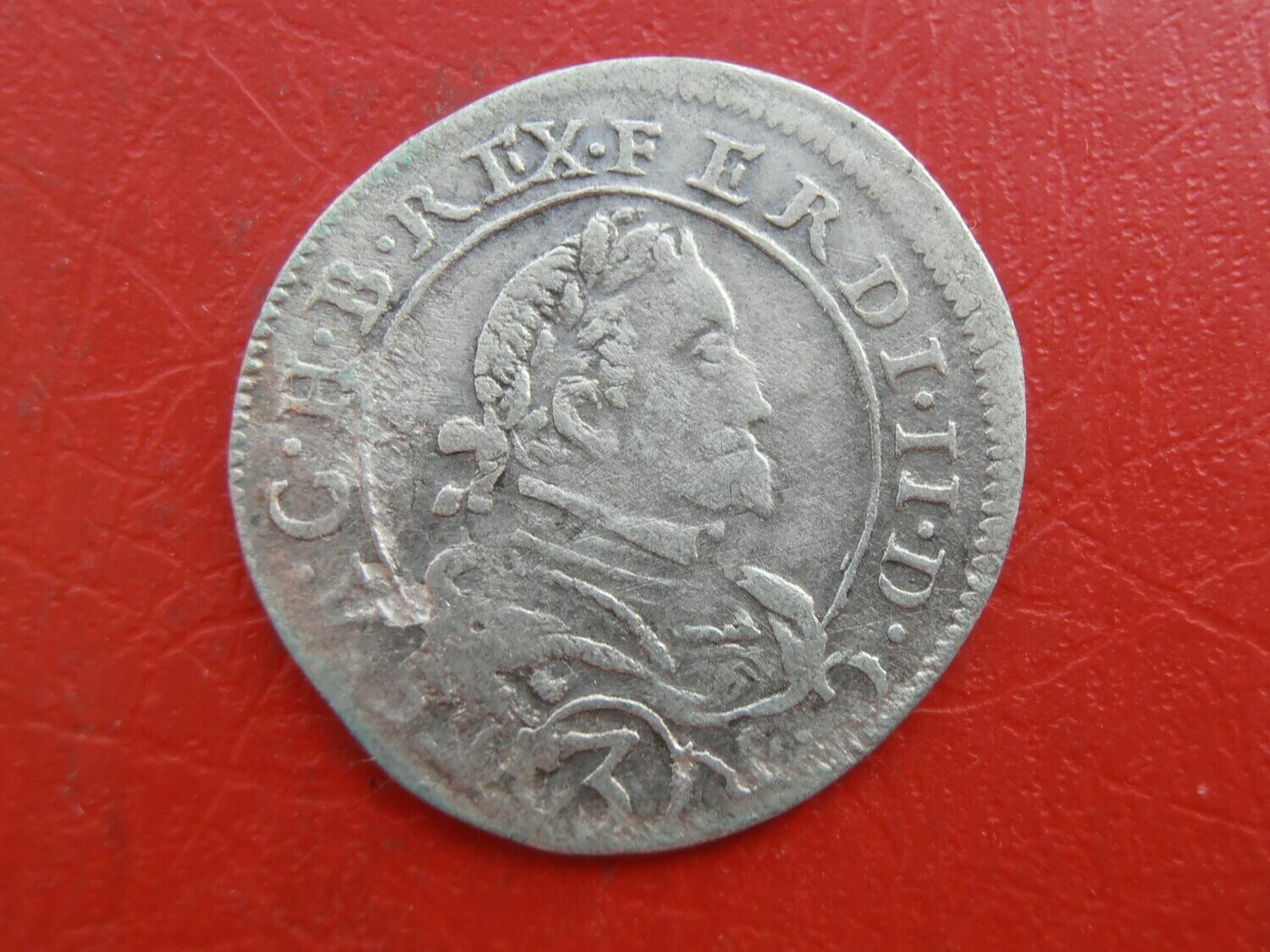 1626 Austria Silver 3 Kreuzer Ferdinand II of Habsburg Graz