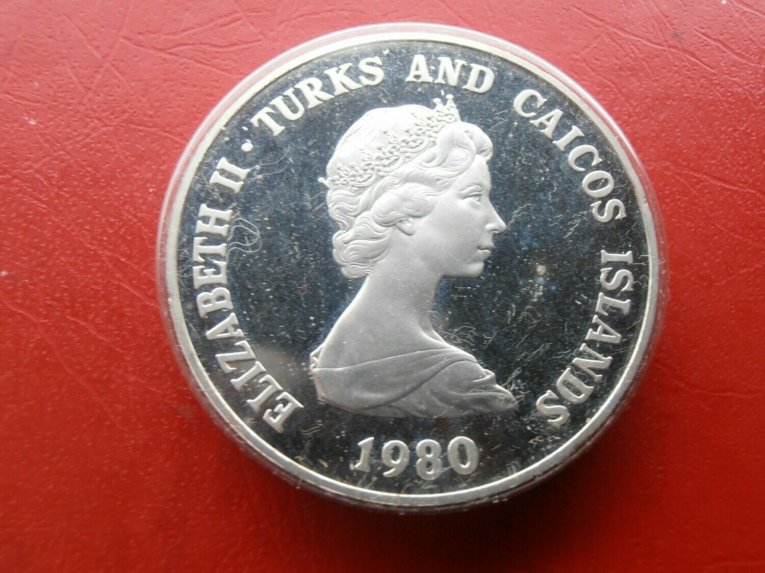 Turks & Caicos 10 Crown Silver Proof Piedfort - 1980 Mountbatten