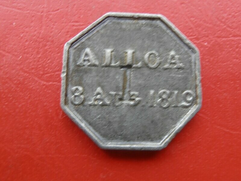 Communion Token Alloa - 1819