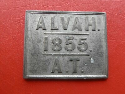 Communion Token Alvah - 1855