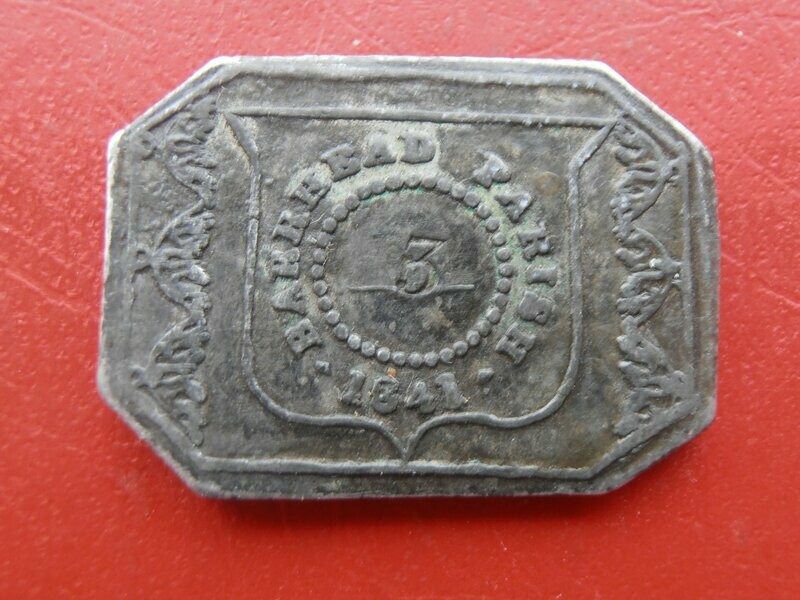 Communion Token Barrhead - 1841 (Table 3)