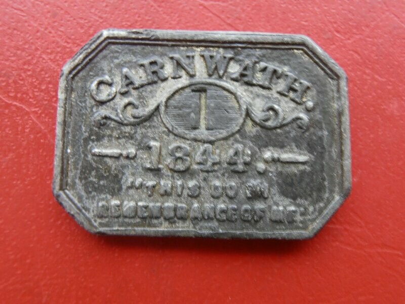 Communion Token Carnwath T1 - 1844
